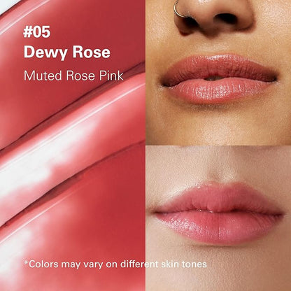 Melixir Vegan Lip Butter #05 Dewy Rose(Tinted) (+11 more colors), Bee Free, Petrolatum Free, Deep Nourishing Plant-Based Vegan Chapstick, Vegan Lip Balm for Dry, Cracked and Chapped Lips