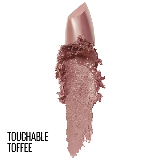 Maybelline Color Sensational Lipstick, Lip Makeup, Cream Finish, Hydrating Lipstick, Touchable Taupe, Nude ,1 Count