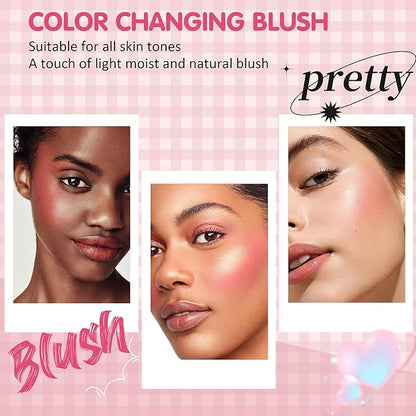 viola house Black Liquid Blush,Moisturising Color Changing Black Blush,Water-Based Ph Color Changing Blush,Multi-Purpose Liquid Blush Oil For Cheeks,Eyes and Lips 6ml/0.21oz ﻿