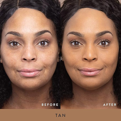 LAURA GELLER NEW YORK Redness Care Kit: Double Take Liquid Foundation, Tan + Ideal Fix Concealer, Tan + Baked Blurring and Setting Powder, Tan/Deep
