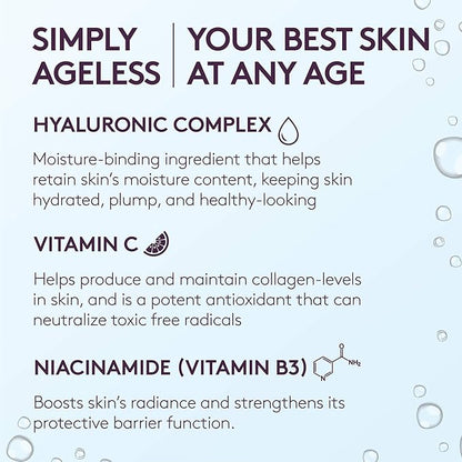 CoverGirl & Olay Simply Ageless 3-in-1 Liquid Foundation, Matte Finish, Hyaluronic & Vitamin C Formula, Cruelty Free, Soft Sable, 1 Count (Pack of 3)