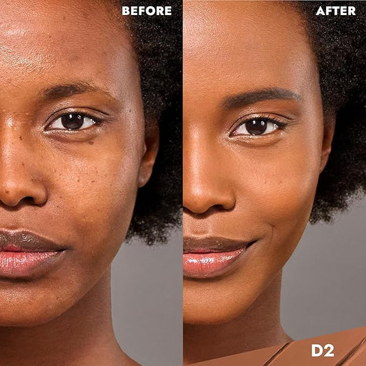 COVER FX Complete Coverage Kit: Total Cover Cream Foundation - Shade D2 + Custom Cover Blending Brush