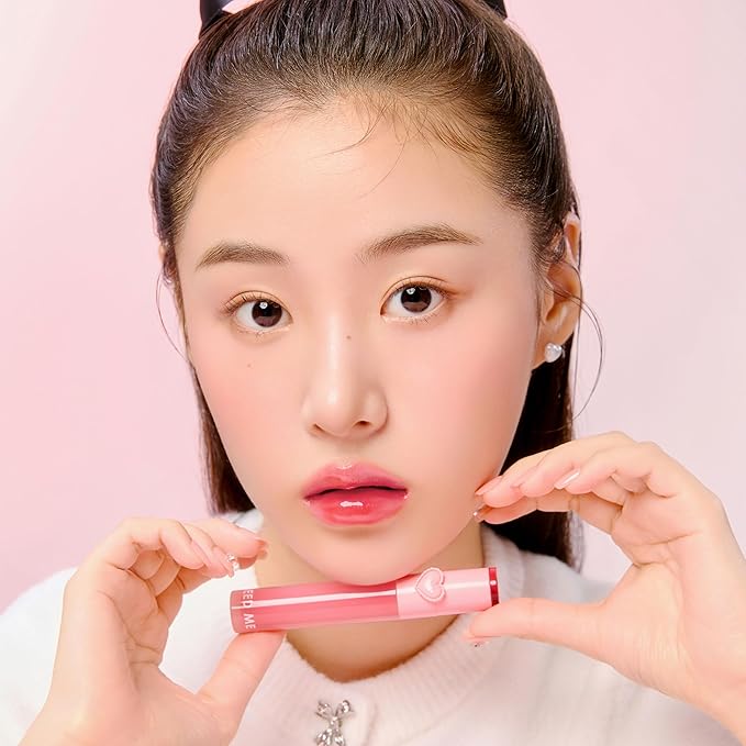YNM Heart Jelling Tint (05 PEPPER JELLING, 0.09 oz) Silicone Lip Brush Included, K-Beauty, Non-Sticky, Moisturizing, Smudge-Proof, Korean Lip Tint, Long-Lasting, Vivid Color