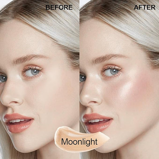 FV Liquid Highlighter Makeup, Lightweight & Shimmer Finish Highlighter Beauty Wand with Buildable Formula, Multiuse Face Highlighter Stick for Glowing Skin, Vegan & Cruelty-free, 02 Moonlight