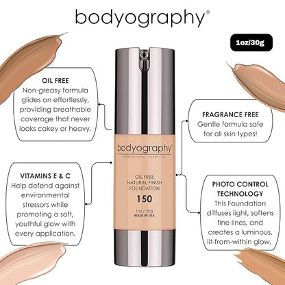 Natural Finish Foundation - 100 Light Neutral by Bodyography for Women - 1 oz Foundation