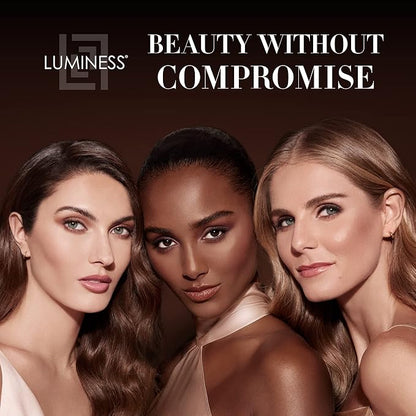 Luminess Silk 4-in-1 Airbrush Foundation Makeup Starter Kit - Fair Coverage, 6-piece - Includes 2x Silk Airbrush Foundation, Blush, Glow Highlighter, Moisturizer Primer & Airbrush Cleaning Solution