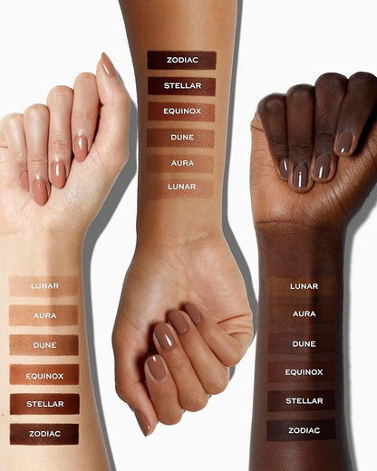 MAKE Beauty Skin Mimetic Microsuede Bronzer Powder - Matte Bronzing Powder Contour, Buildable Formula, Non Comedogenic, Long Lasting Color. Shade - Stellar for Deep Skin