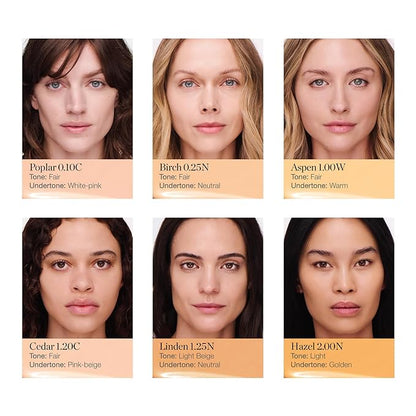 Ogee Complexion Perfecting Liquid Foundation - Lightweight Tinted Moisturizer For Face (Hazel 2.00N - Light, Golden Undertones) - with Vitamin C & Jojoba Oil - Certified Organic & Made in USA