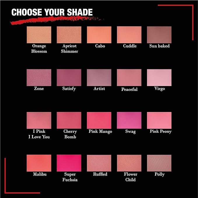 Jolie Blush Perfect Pressed Cheek Color, Highly Pigmented Long-Lasting Intense Color, Picture Perfect Finish, (Orange Blossom)