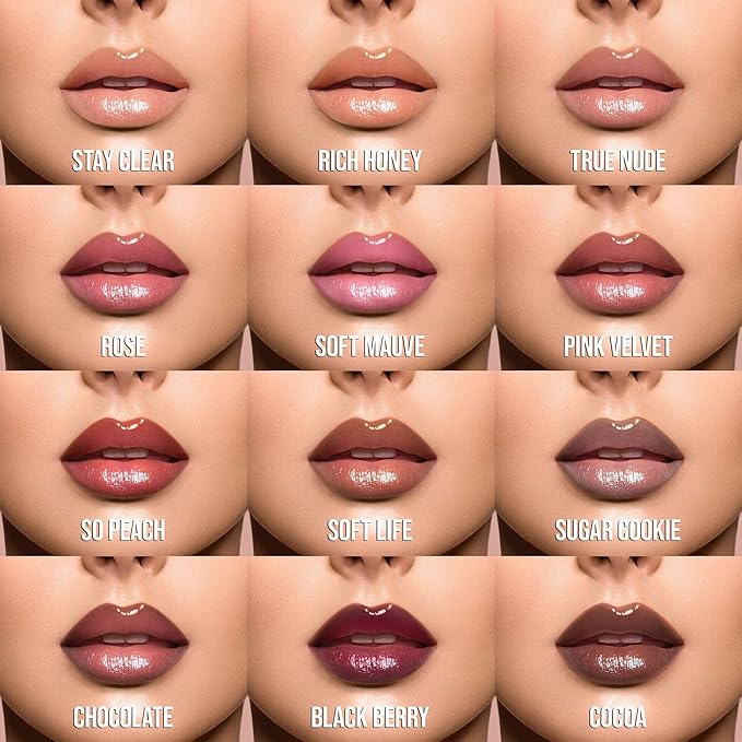 Juvia's Place Volumizing Gloss Sticks, Rose - Shiny Luscious Lips with Nourshing Hydration, Plumping Gloss, Lip Plumper Gloss, Plumping Lip Balm, Hydrating Lip Gloss