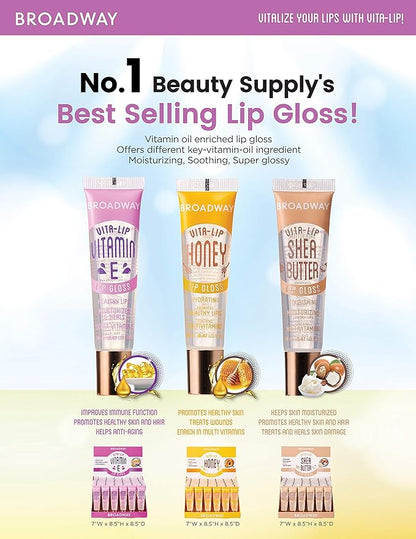 Broadway Vita-Lip Clear Lip Gloss 0.47oz/14ml (3PCS - Honey)