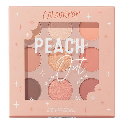 ColourPop Eyeshadow Palette - Eye Makeup Palette with Matte, Metallic, Matte Sparkle & Glitter Finishes - High-Pigment Eye Makeup with a Long-Wearing Formula - Peach Out (0.3 oz)