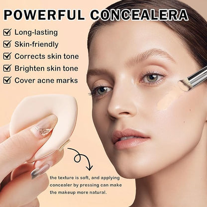 Under Eye Concealer for Dark Circles Color Correcting,Pro Concealer Full Coverage Tattoo Cover up Makeup,Under Eye Brightener,Long-lasting Corrector de Ojeras (02 Honey Kissed)