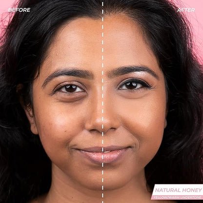 MCoBeauty Miracle Hydra Glow Oil-Free Foundation - Water-Based, Light-Medium Coverage - Features A Natural Satin Finish - Ultimate Radiant Base - With A Second-Skin Feel - Natural Honey - 1 Oz