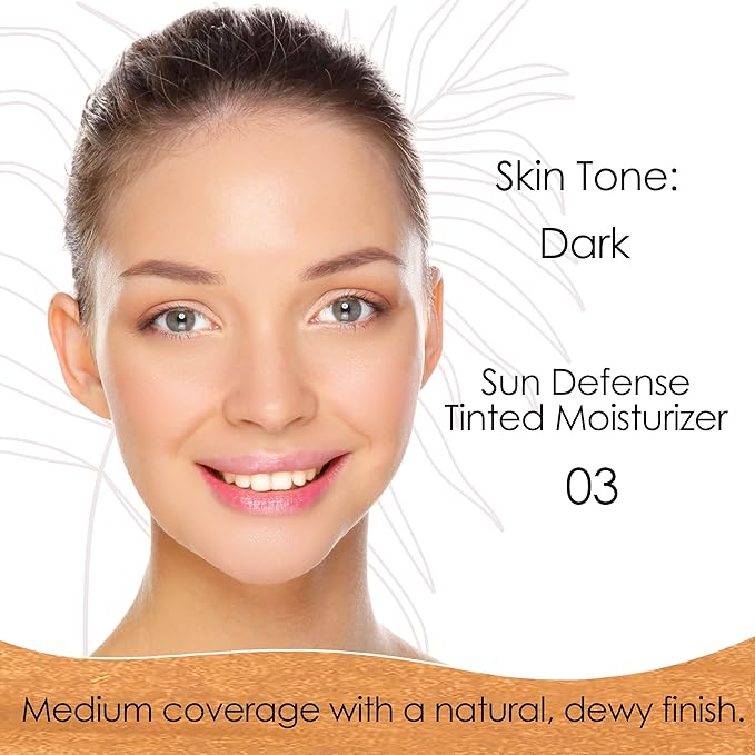 Bodyography Sun Defense Tinted Moisturizer - Nourishes and Defends Skin (Dark)