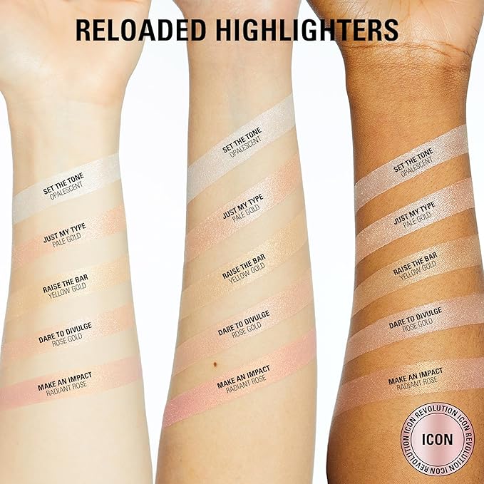 Revolution, Reloaded Pressed Powder Highlighter, Intensely Pigmented for a High Impact Dewy Finish, Peach Lights, 0.22 Oz