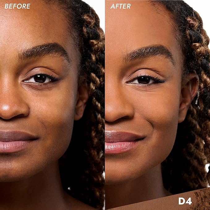 COVER FX Pressed Mineral Foundation - Shade D4 - Weightless Powder Foundation - Buildable Light to Full Coverage - Matte Finish - All Skin Types