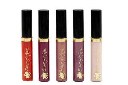 Essence Of Argan Clear Red Lip Gloss with Moroccan Argan Oil to Moisturize and Plump your Lips – Revitalized Lip Care to Eliminate Dryness - Clear Glossy Finish 0.25oz