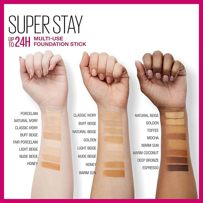Maybelline New York Super Stay Foundation Stick for Normal To Oily Skin, Honey, 0.25 Ounce