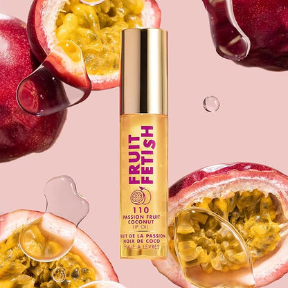 Milani Fruit Fetish Lip Oil with Vitamin E for Instant Hydration, Fruit Extract Infused Lip Treatment and Moisturizing Lip Gloss - Passionfruit Coconut