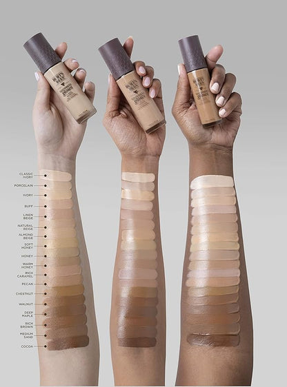 Burts Bees Goodness Glows Liquid Foundation, Pecan, 1.0 oz, Pack of 2