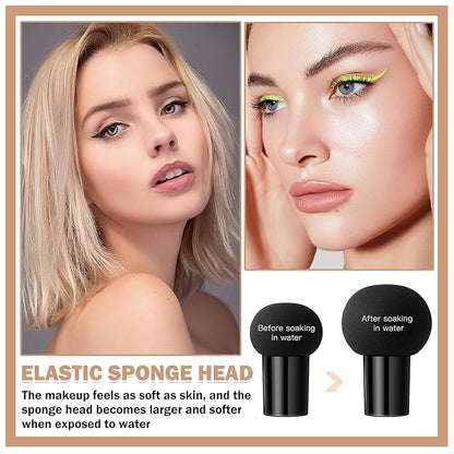 AWCCXMYM CC Cream Cushion Foundation Full Coverage Foundation Matte Moisturizing Concealer BB Cream Foundation Makeup with Mushroom Head for Glowing Flawless Skin Radiance 01#Ivory (Porcelain)