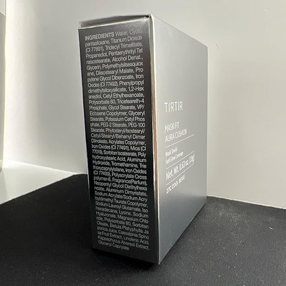 TIRTIR Mask Fit Aura Silver Cushion Foundation | Semi-glow Finish, Natural Coverage, Moisturizing, Lightweight, Korean cushion foundation (#27C Cool Beige, Full Size, 0.63 Fl Oz)