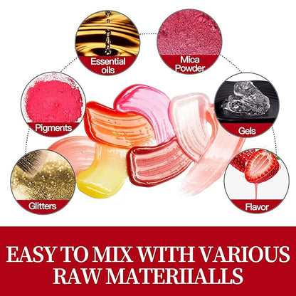 Lip Gloss Base 10 Ounce (350 ML) Clear Lip Gloss Non-Stick Moisturizing Versagel lip gloss base DIY Handmade Lip Gloss Lip Balms Lip Plumper Making Organic Lip Gloss Supplies (A)