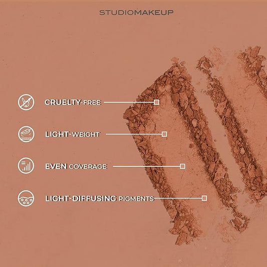 Studiomakeup Face Bronzer Powder - Lightweight, Even Coverage Powder Bronzer for Face Contouring - Lightweight Matte Bronzer Powder for All Skin Types