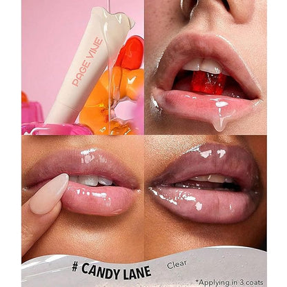 4 Colors Hydrating Jelly Lip Gloss, Moisturizing Tinted Lip Balm, Long Lasting Waterproof Non-Stick Cup Lip Glaze Set, High Shine Mirror Liquid Lipsticks Brighten Plumping Lipstick