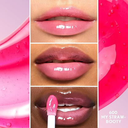 COVERGIRL Clean Fresh Yummy Lip Gloss, Sheer, Natural Scents, Vegan Formula - My Strawbooty