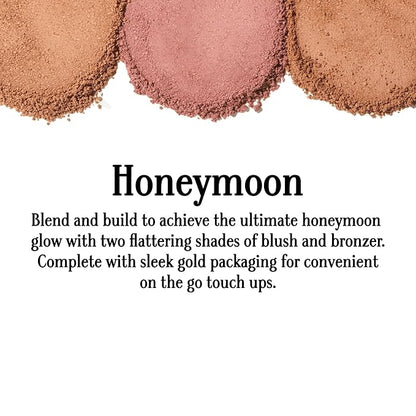Blush and Bronzer Palette (Honeymoon) by Gerard Cosmetics, Vegan Powder Contour and Blush Makeup Palette, Professional Pigmented Formula, Cruelty Free and Made in the USA