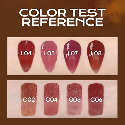 Mistine Cream Lip Gloss Thai latte Long Lasting Lip Gloss Non-sticky Silk Smooth Mist Matte Finish Lip Tint Gloss C04 Pomegranate Soda 0.1 fl oz 1 Count