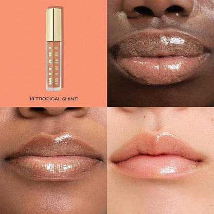 Milani Stay Put Longwear Liquid Lipstick 10/10 + Understatement Lipliner Pencil - Highly Pigmented Retractable Soft Lip Liner Pencil + Keep It Full Nourishing Lip Plumper - Tropical Shine