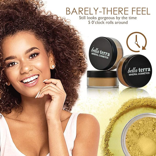 Bellaterra Cosmetics Mineral Powder Foundation, Matte, Maple, 9 Grams