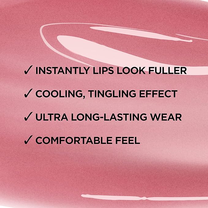 L'Oreal Paris Infallible Pro Gloss Plump Lip Gloss with Hyaluronic Acid, Long Lasting Plumping Shine, Lips Look Instantly Fuller and More Plump, Nude Twinkle, 0.21 fl. oz.