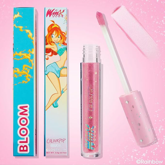 ColourPop Winx Club Ultra Glossy Lip Gloss - Hydrating Pink Lip Gloss for Juicy, Fuller-Looking Lips - Formulated with Jojoba Oil to Moisturize & Nourish - Bloom (0.11 oz)