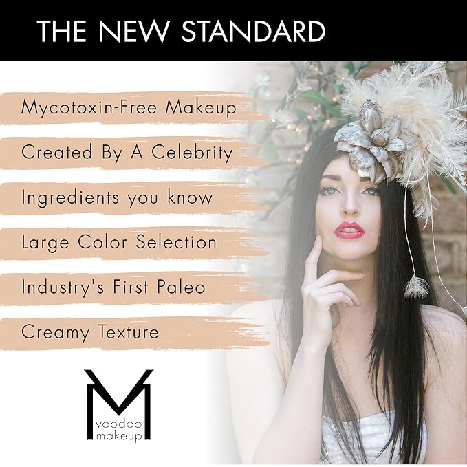 Voodoo Makeup Coconut Cream Foundation in Latte - Cream to Powder Foundation - Wet or Dry Buildable, Lightweight Foundation for Smooth and Even Skin