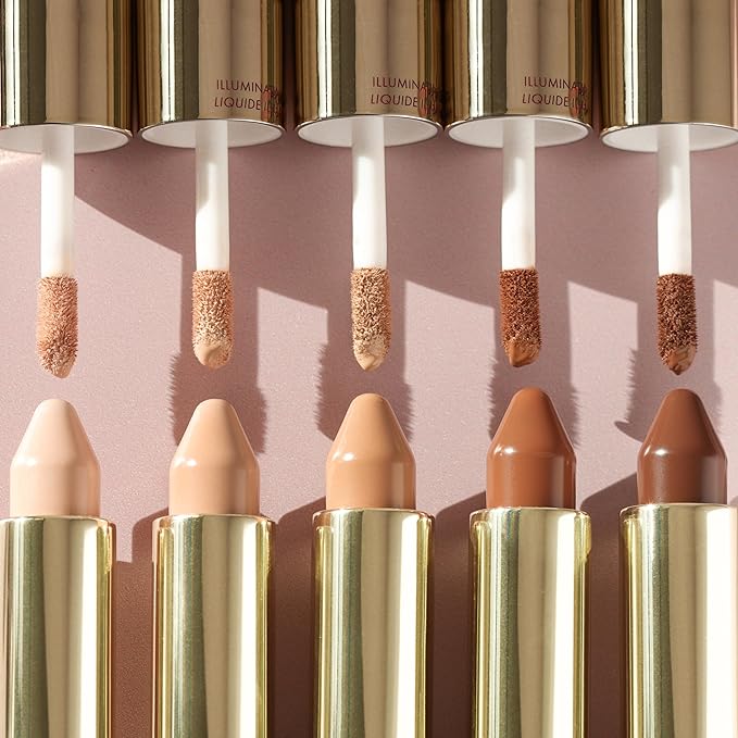 Wander Beauty Dualist Matte and Illuminating Concealer Makeup - Rich - Dual-Ended Matte Concealer Stick + Liquid Concealer - Full Coverage Concealer Brightens, Firms & Hydrates Under Eyes - 0.28 fl oz