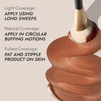 COVER FX Complete Coverage Kit: Total Cover Cream Foundation - Shade T4 + Custom Cover Blending Brush