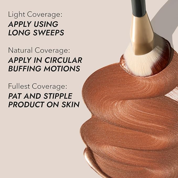 COVER FX Complete Coverage Kit: Total Cover Cream Foundation - Shade F1 + Custom Cover Blending Brush