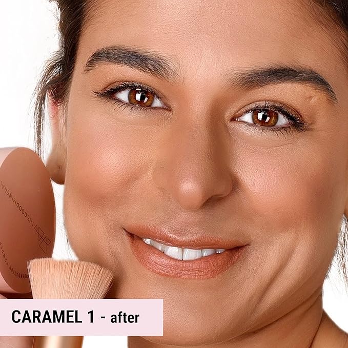 Loves-You-Back 3in1 Mineral Powder Foundation (CARAMEL 1) | Designed for acne-prone, sensitive skin reducing the appearance of acne and scars without layers | Vegan + Cruelty Free