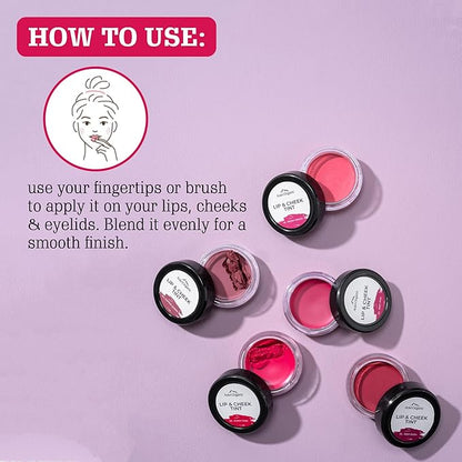 Everyday Lip & Cheek Tint for Women | Lip Tint - Peony Peach | Long Lasting, Vegan with Vitamin E Oil - 0.2 FL Oz / 8gm