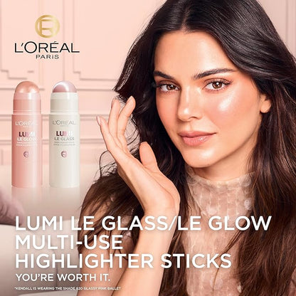 L'Oreal Paris True Match Lumi Le Glow Highlighter Stick, Luminous, Satin, Glowy Highlighter for Face and Body, 640 Sparkling Rose, 0.25 Oz