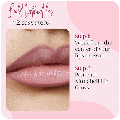 Over Night Lip Liner Pencil for Women - Soft Moisturizing, Creamy Long-Lasting Texture, Smooth Glide & Defined Finish