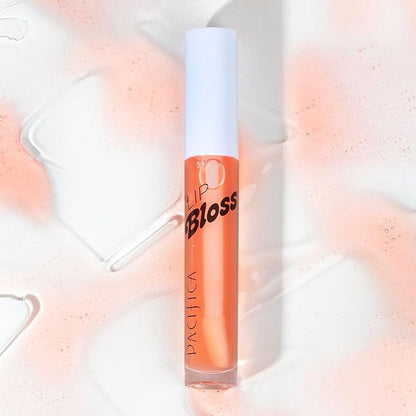 Pacifica Plumping Lip Gloss – Jasmine Kiss Flavored Lavender-Pink Tint Hydrating Lip Oil Balm, No-Tingle Volumizing Gloss with Shea Butter & Jojoba, High Shine Color, Vegan & Cruelty-Free 0.14oz