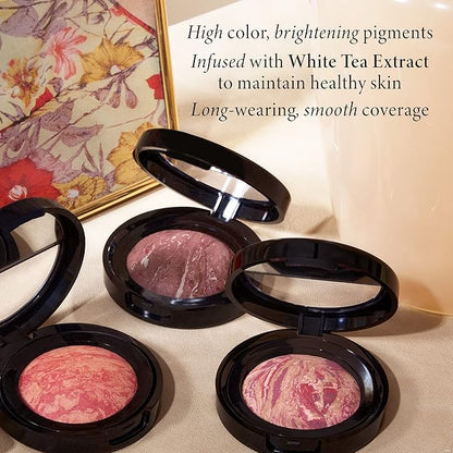 LAURA GELLER NEW YORK Baked Blush-n-Brighten Marbleized Blush for Cheeks - Coral Cove - Natural Finish - Buildable Color