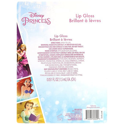 Townley Girl Disney Princess Super Sparkly Lip Gloss Set, 0.05 Fl Oz (Pack of 7)