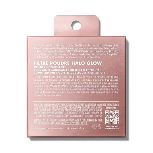 e.l.f. Halo Glow Powder Filter, Ultra-fine Finishing Powder, Smooths The Look of Pores & Fine Lines, Creates A Soft-Focus Glow, Vegan & Cruelty-Free, Rich Cool