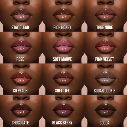 Juvia's Place Volumizing Gloss Sticks Cocoa Gloss Stick - Shiny Luscious Lips with Nourshing Hydration, Plumping Gloss, Lip Plumper Gloss, Plumping Lip Balm, Hydrating Lip Gloss